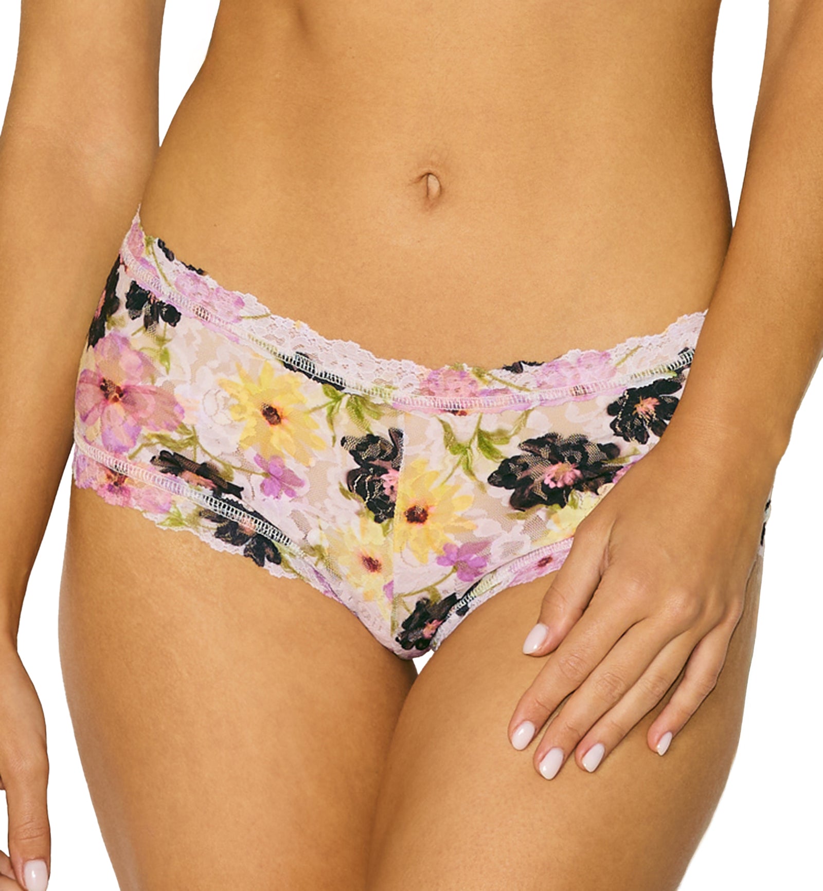 Hanky Panky Signature Lace Printed Boyshort (PR4812P),XS,Pressed - Pressed,XS