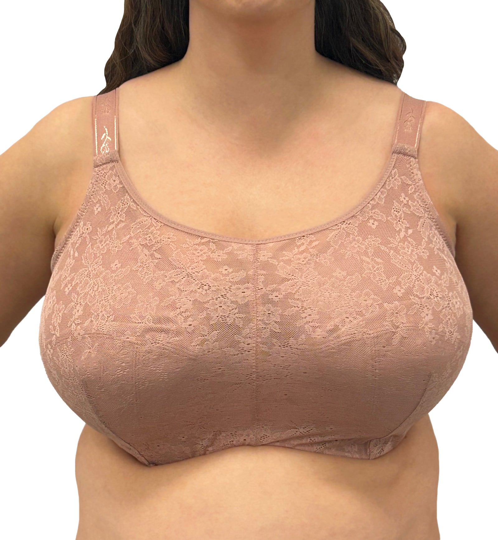 Elila Curvy Chic Lace Cami Underwire Bra (2101),36F,Dusty Rose - Dusty Rose,36F