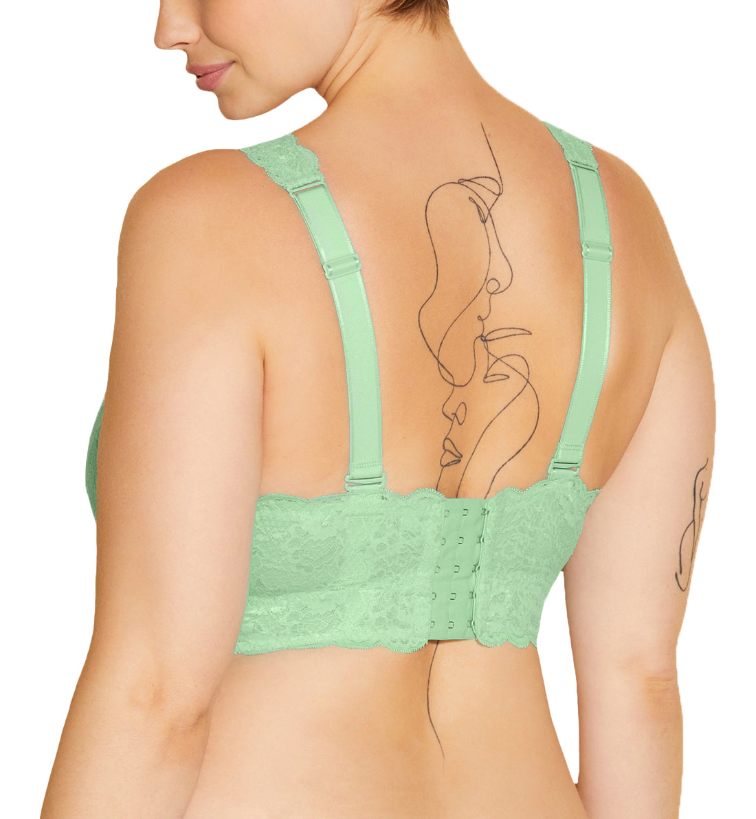 Cosabella NSN SUPER CURVY Plungie Longline Bralette (NEVER1389),XS,Ghana Green - Ghana Green,XS