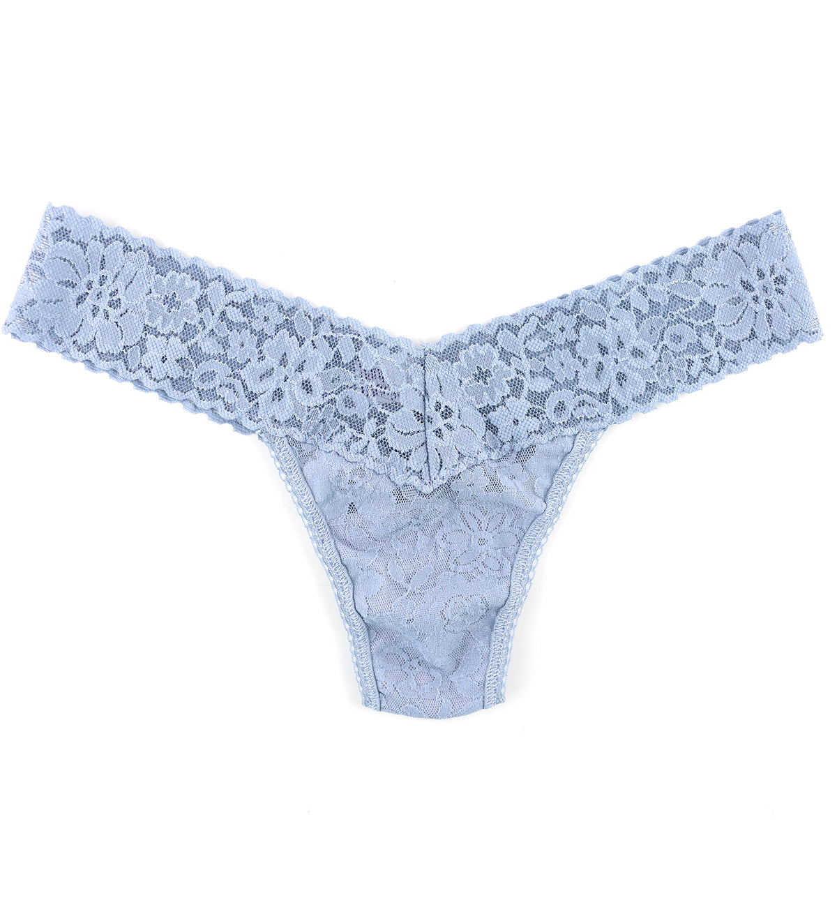 Hanky Panky Daily Lace Low Rise Thong (771001P),Grey Mist - Grey Mist,One Size