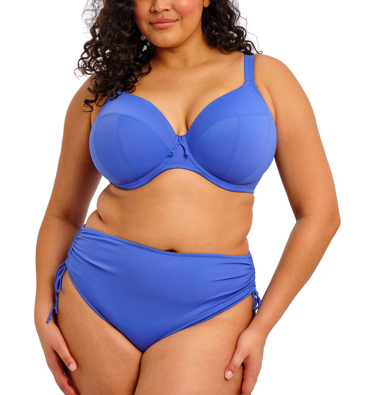 Elomi Plain Sailing Plunge Underwire Bikini Top (ES7284),34G,Azure - Azure,34G