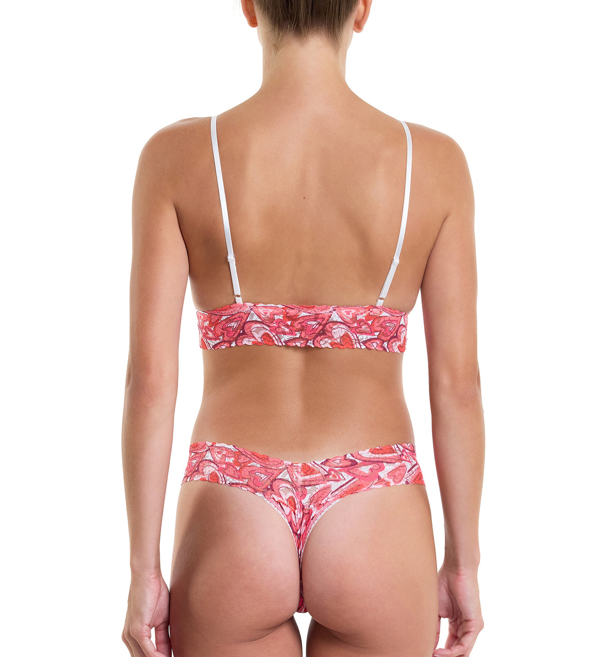 Hanky Panky Signature Lace Printed Low Rise Thong (PR4911P),Lots Of Love - Lots Of Love,One Size