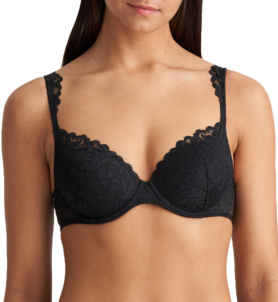 Marie Jo Elis Heart Shape Padded Underwire Bra (0102506),30F,Black - Black,30F