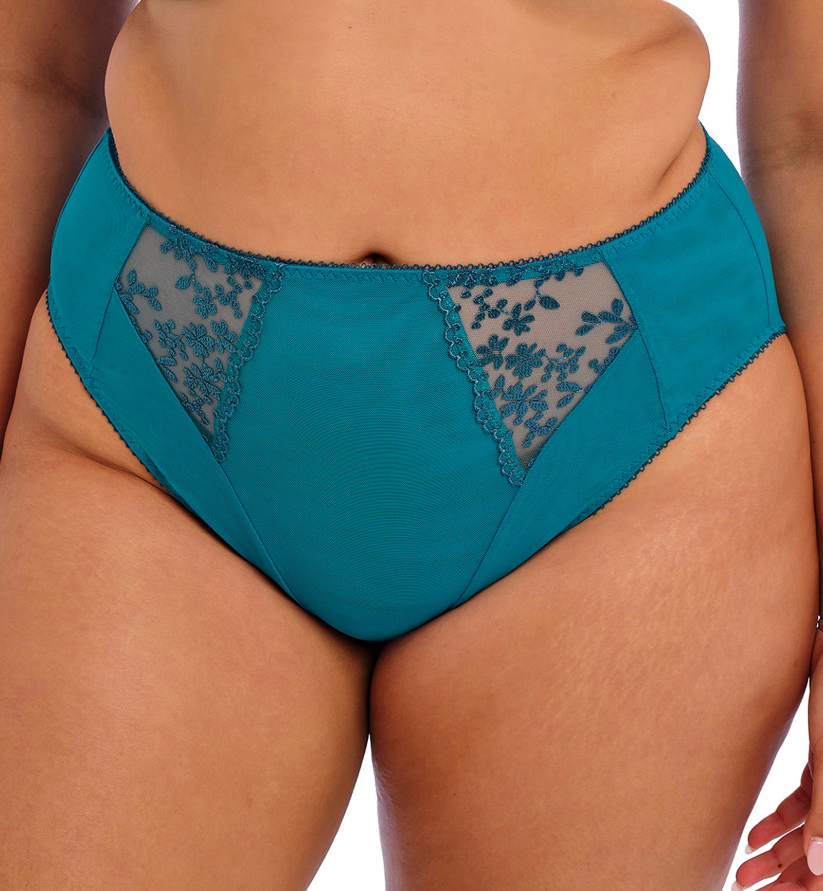 Elomi Zarla High Leg Brief Panty (302553),Medium,Ocean Depths - Ocean Depths,Medium