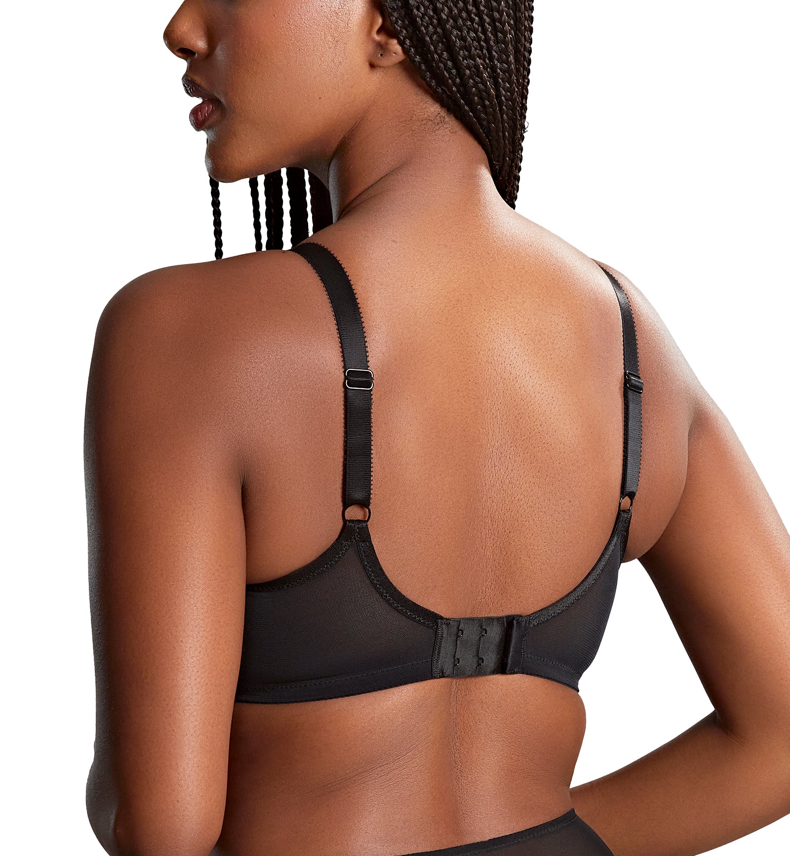 Panache Allure Stretch Lace Demi Balcony Underwire Bra (10761),28F,Black/Latte - Black/Latte,28F