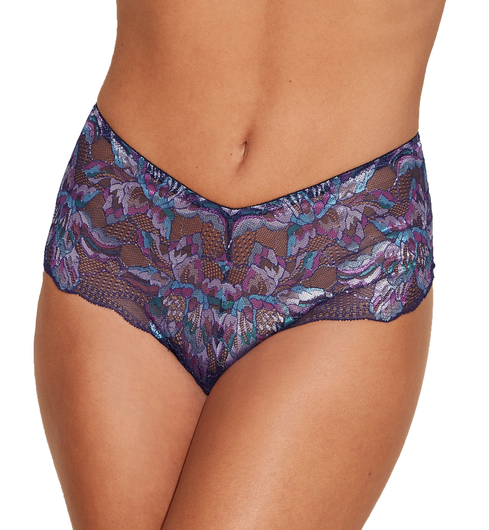 Cosabella Paradiso V Hipster Panty (PARAD0771),XL,Navy/Rani Pink - Navy/Rani Pink,XL