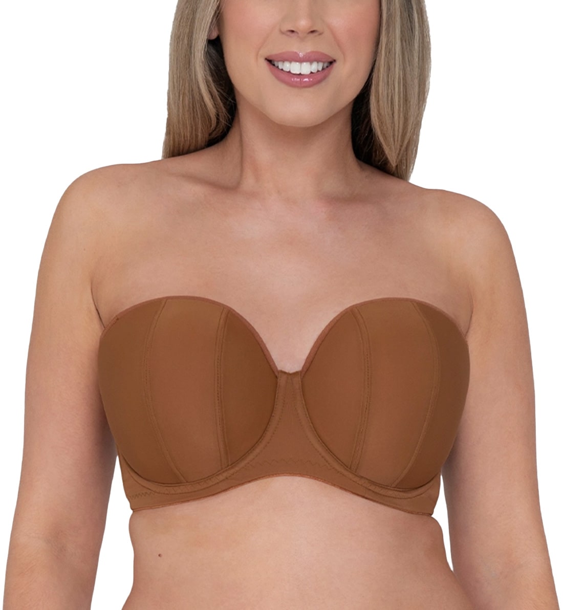 Curvy Kate Luxe Multiway Strapless Underwire Bra (CK2601),30GG,Caramel - Caramel,30GG