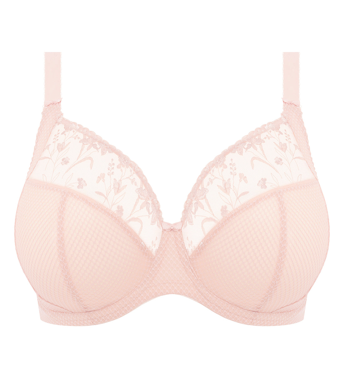 Elomi Charley Banded Plunge Underwire Bra (4380),32GG,Ballet Pink - Ballet Pink,32GG
