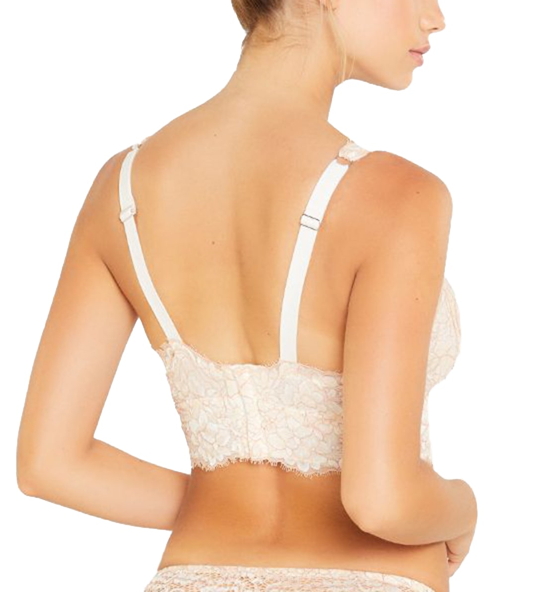 Cosabella Pret-A-Porter CURVY Longline Bralette (PRETA1383),XS,Moon Ivory/Mandorla - Moon Ivory/Mandorla,XS