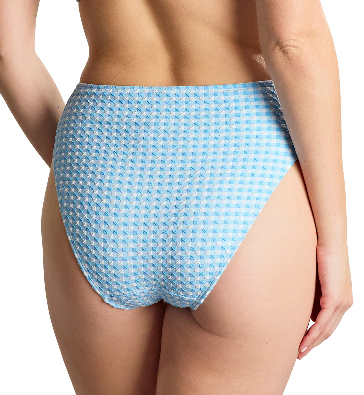 Panache Midi Gathered Swim Pant (SW1729),8-XS,Sky Blue Gingham - Sky Blue Gingham,XS