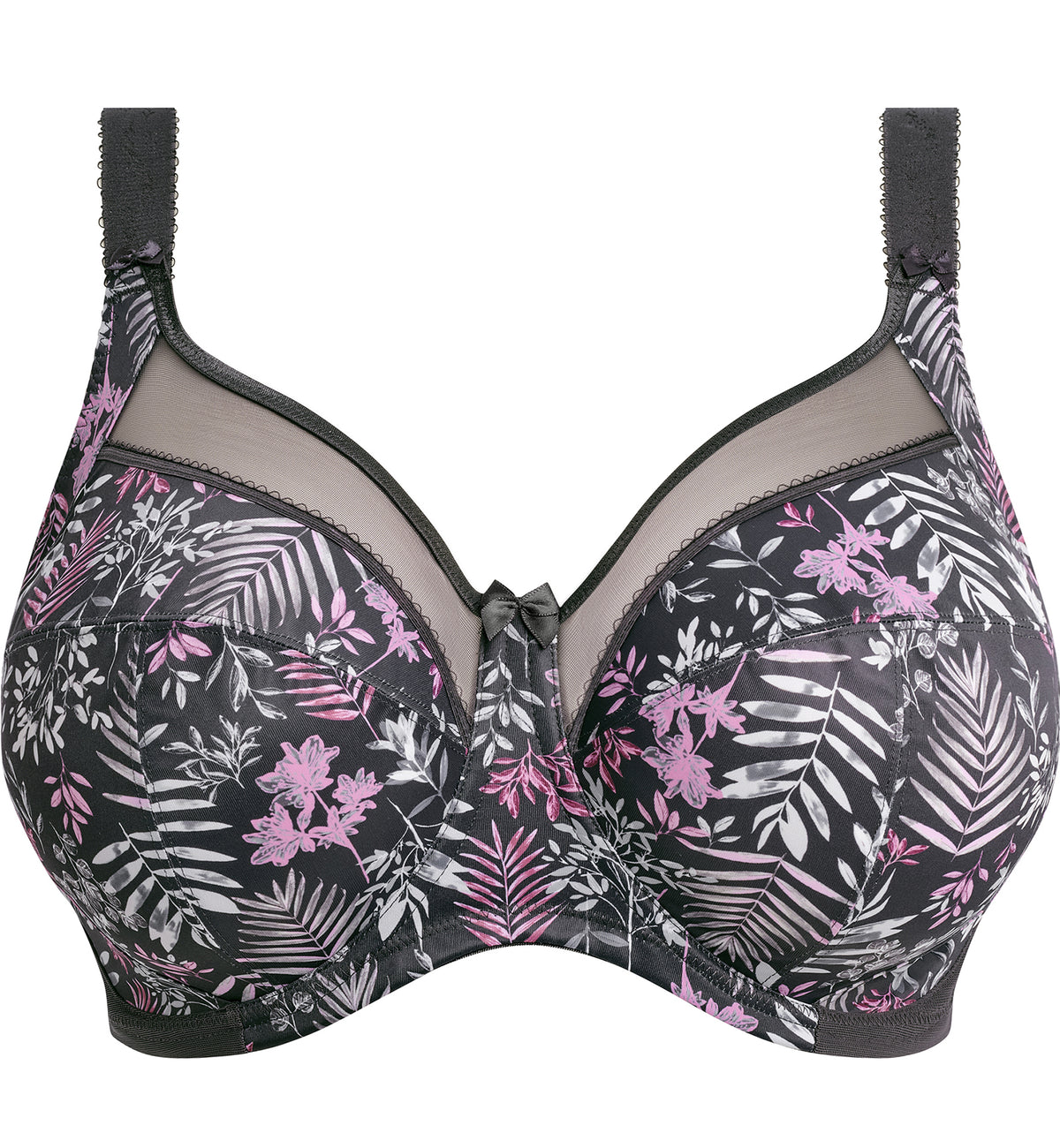 Goddess Kayla Support Underwire Bra (6162),34I,Charcoal - Charcoal,34I