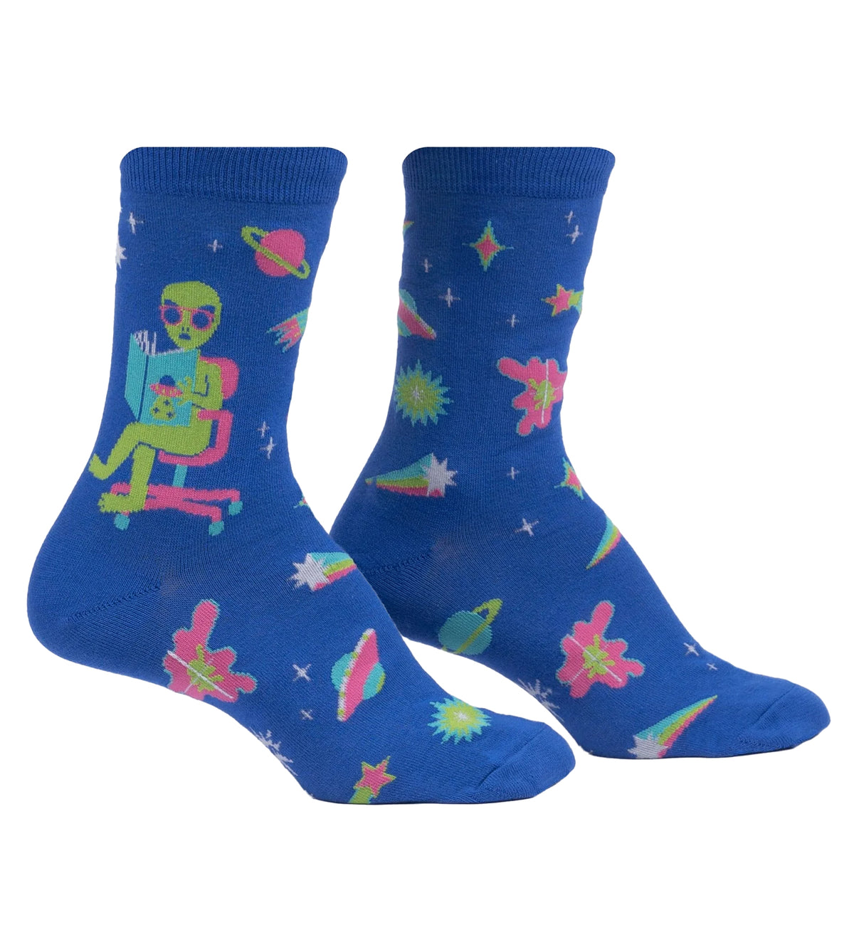 SOCK it to me Women's Crew Socks (W0408),InterGalactic Reading List - InterGalactic Reading List,One Size