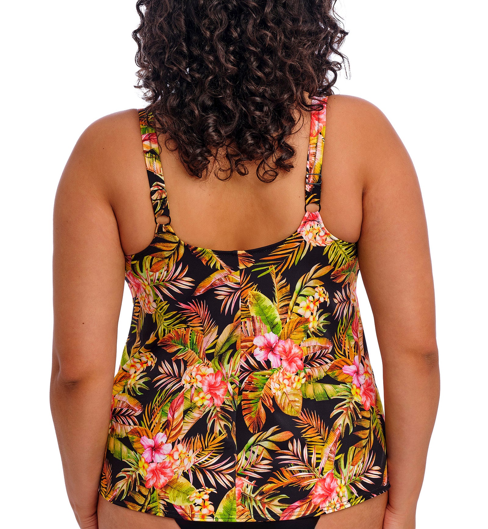 Elomi Tiger Valley Gently Flared Molded Wireless Tankini (ES802361),UK 16,Black - Black,UK 16