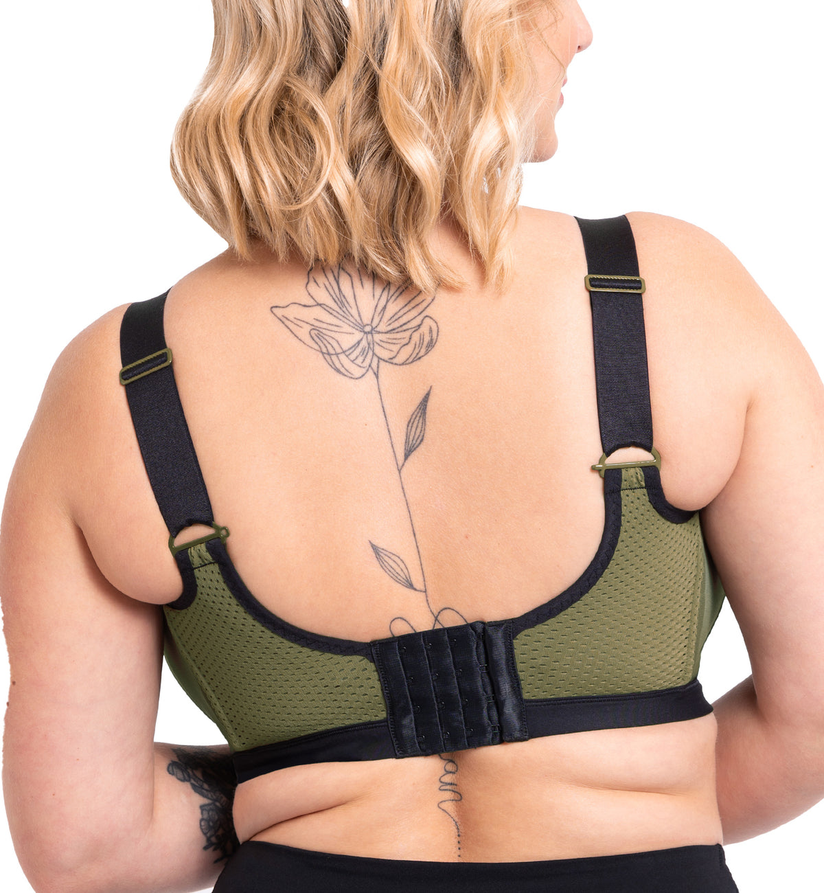 Curvy Kate Everymove Underwire Sports Bra (CK043113),30H,Jungle Green/Black - Jungle Green/Black,30H