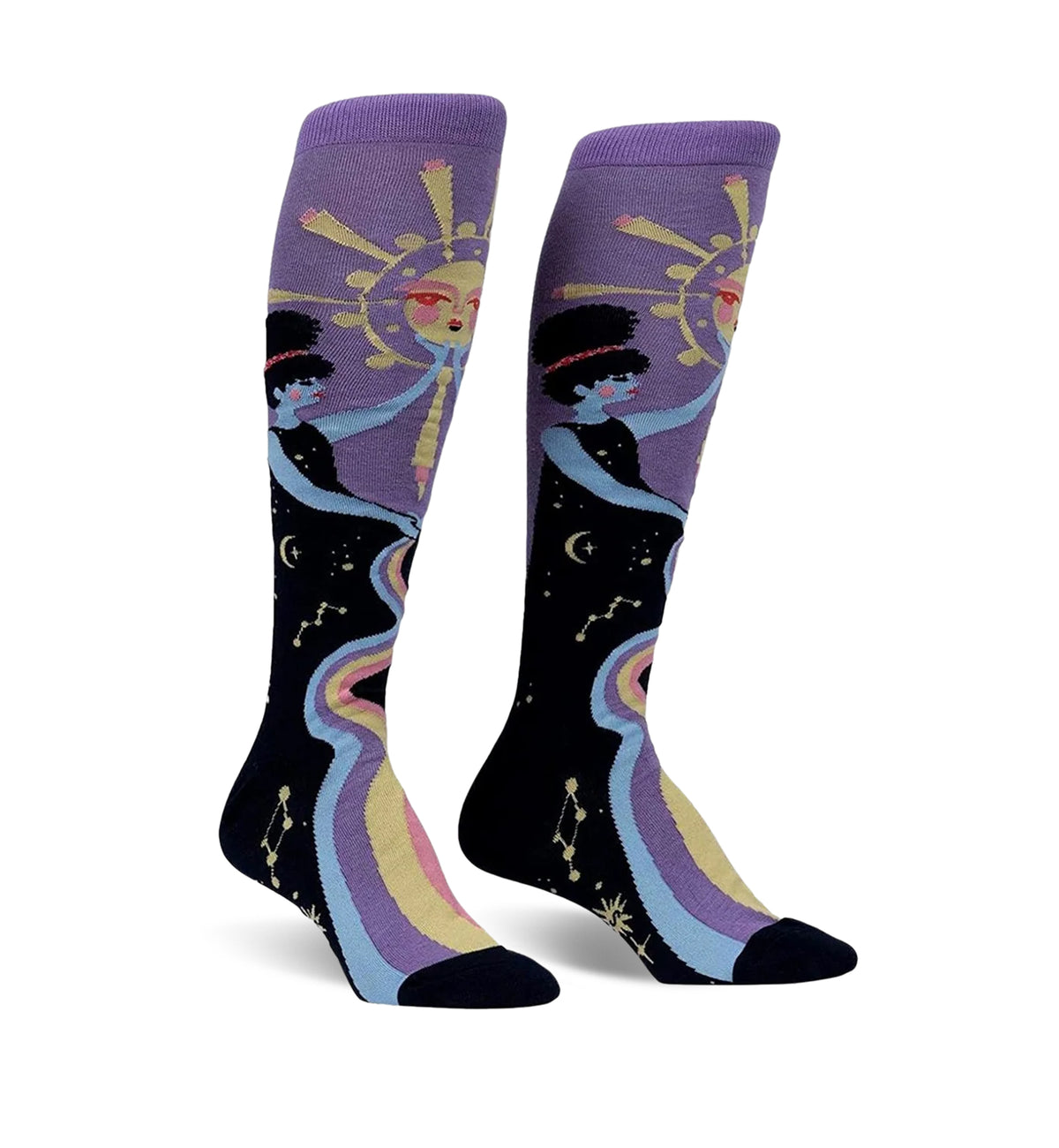 SOCK it to me Unisex Knee High Socks (F0568),Cosmic Connection - Cosmic Connection,One Size