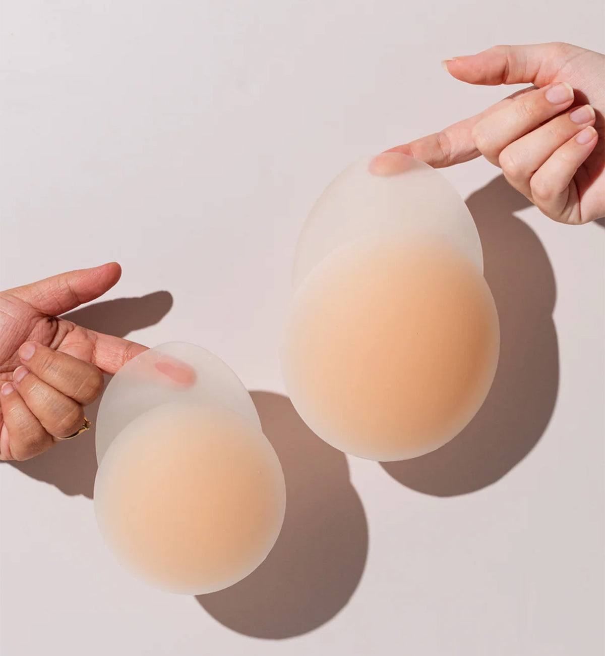 NOOD No-Show Extra Lift Adhesive Reusable Lifting Nipple Covers (4 inch),No. 5 / Soft Tan - Soft Tan,4 INCH