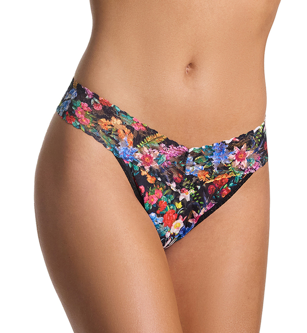Hanky Panky Signature Lace Printed Original Rise Thong (PR4811P),Hypnotic - Hypnotic,One Size