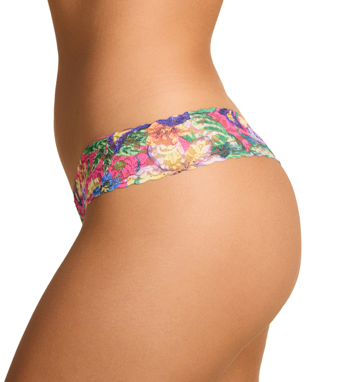 Hanky Panky Signature Lace Printed Low Rise Thong (PR4911P),Radiant - Radiant,One Size