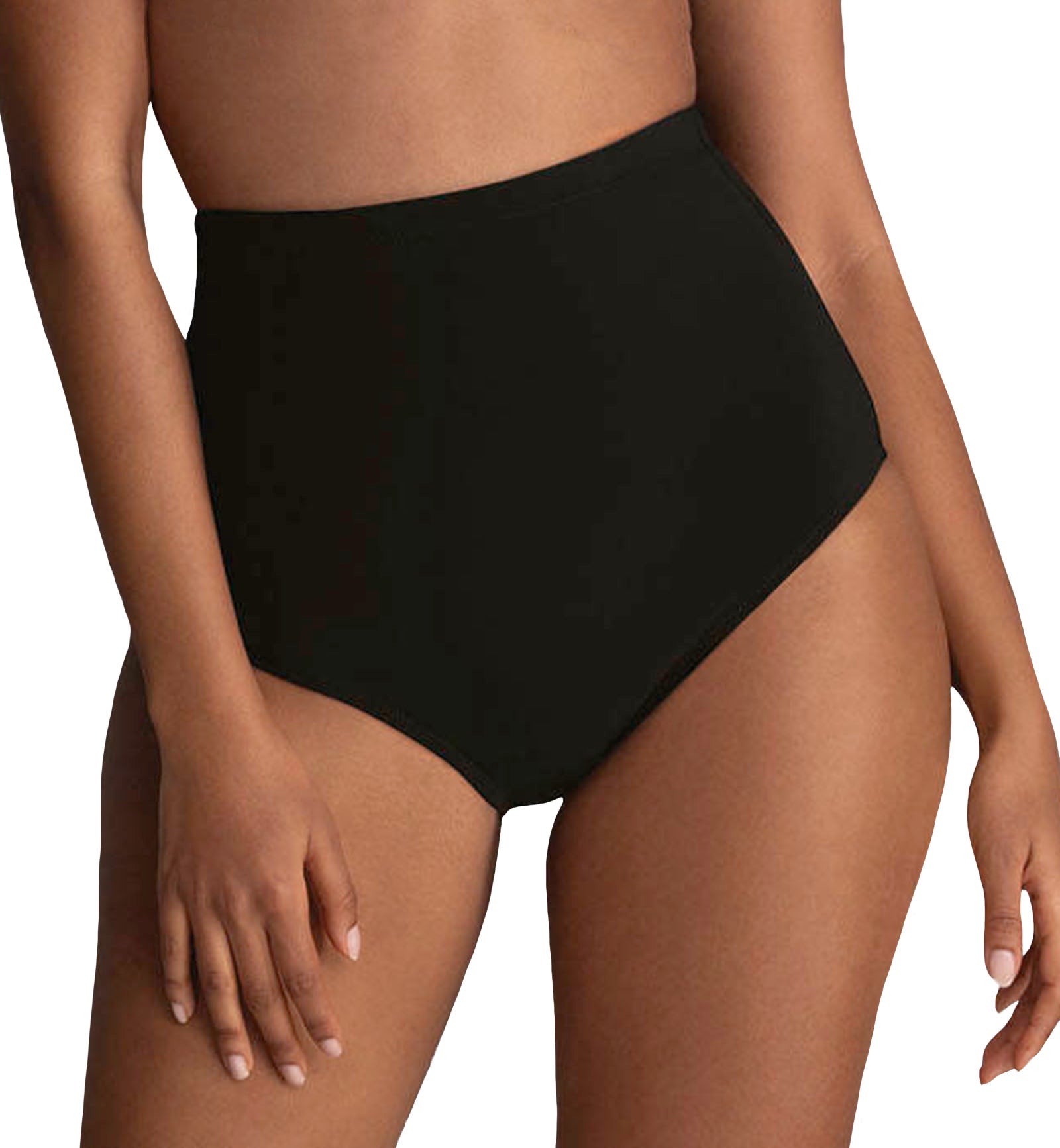 Anita Mix & Match Jil High Waist Shaping Swim Bottom (8711-0),Small,Black - Black,Small