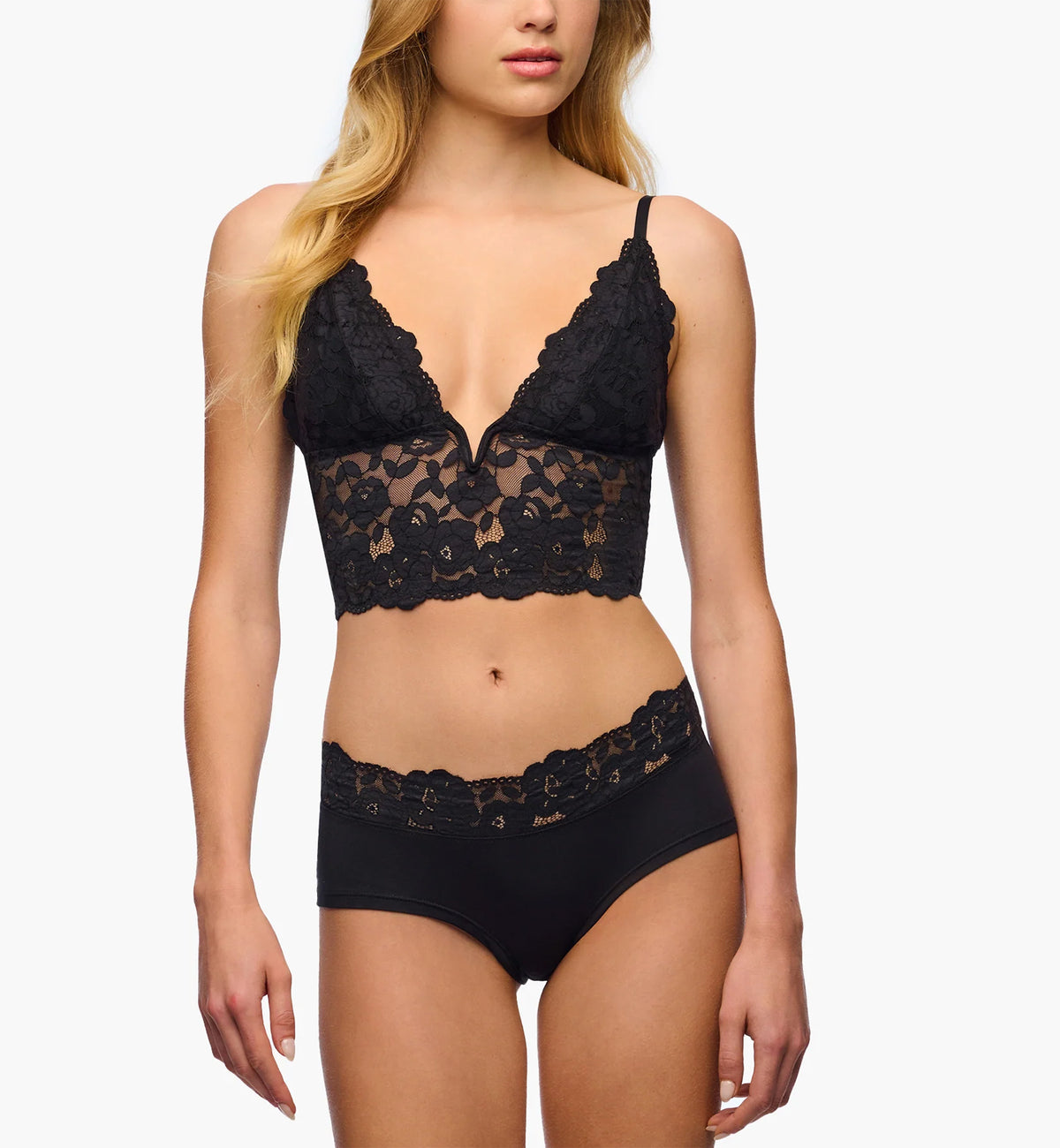 Cosabella Romanza Boyshort (ROMAN0731),Small,Black - Black,Small