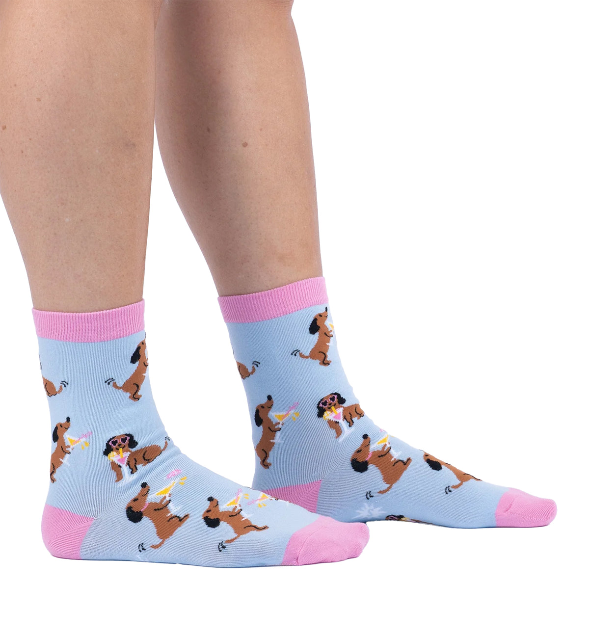 SOCK it to me Women's Crew Socks (W0543),Cocktail Weenies - Cocktail Weenies,One Size