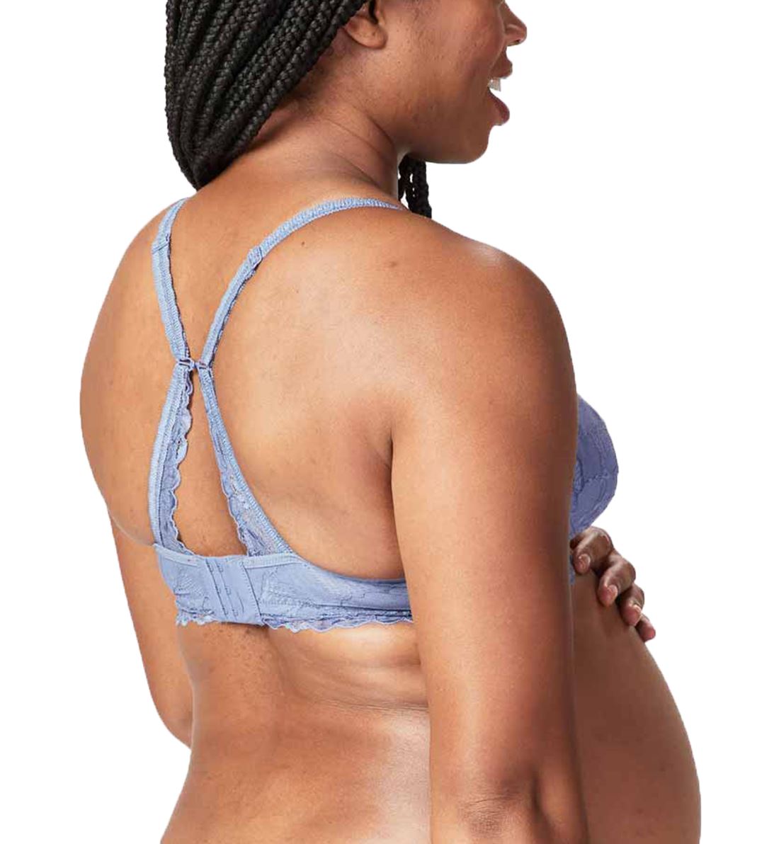 Cake Chantilly Nursing Lace Bralette (29-1045),Small E-G,Blue - Blue,Small E-G