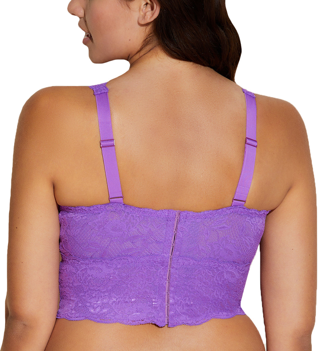 Cosabella Never Say Never CURVY Plungie Longline Bralette (NEVER1385),XS,Cyclamen - Cyclamen,XS