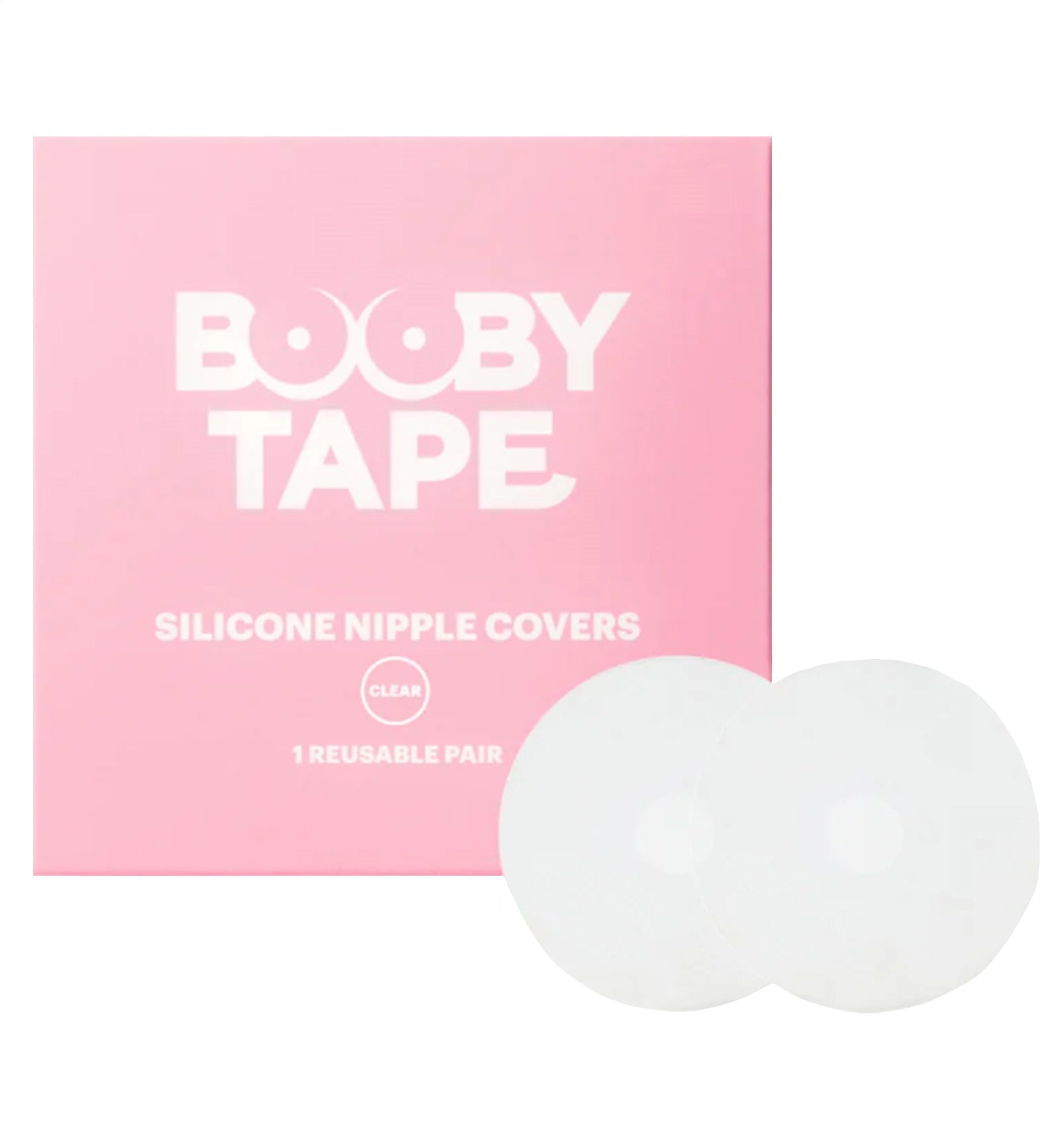 Booby Tape Silicone Nipple Covers (1 Pair),Clear
