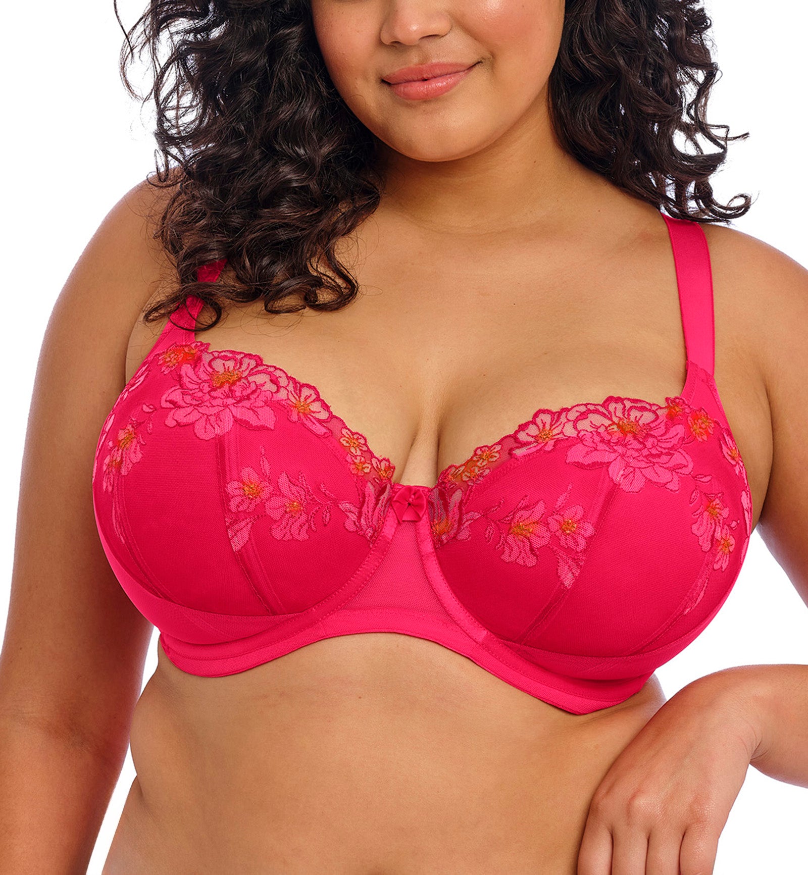 Elomi Teagan Padded Half Cup Underwire Bra (302615),32GG,Azalea - Azalea,32GG
