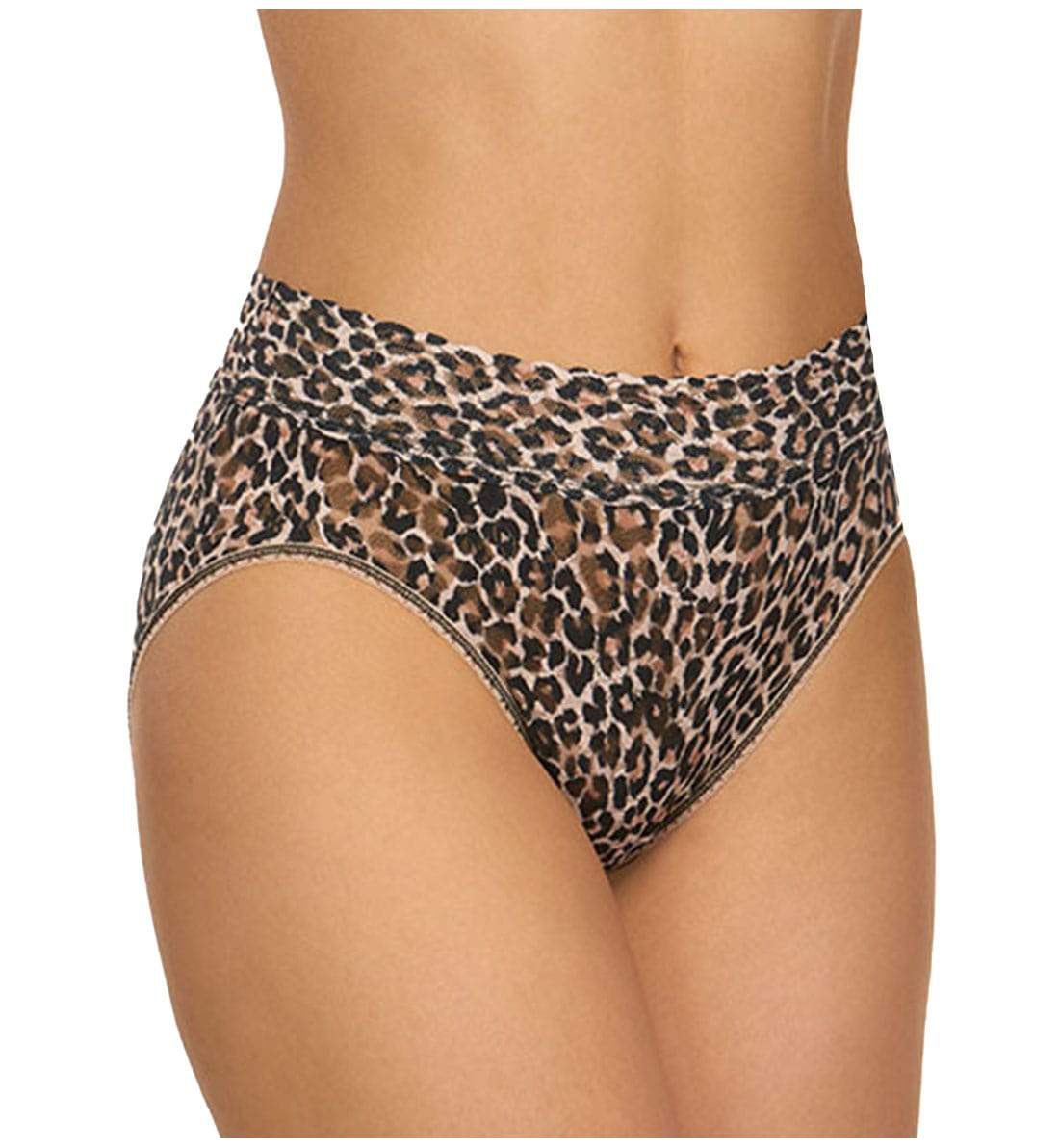 Hanky Panky Signature Lace Printed French Brief (PR461),Small,Brown/Black - Brown/Black,Small
