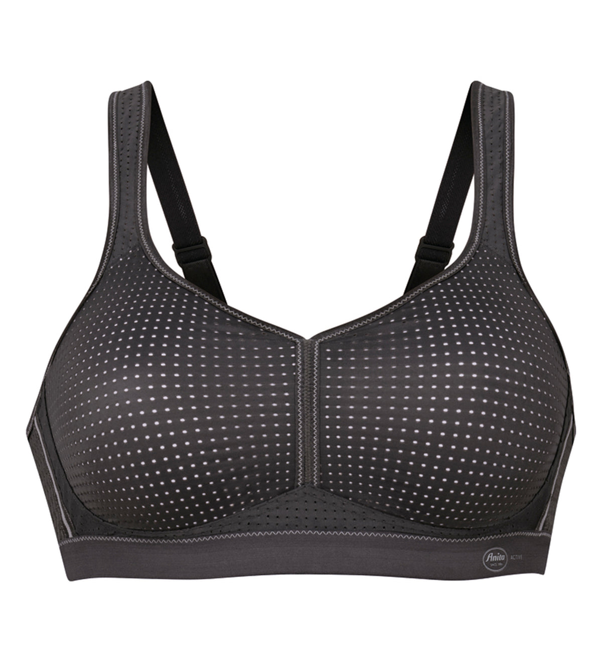 Anita Performance Mesh Max Support Softcup Sports Bra (5566),32B,Anthracite - Anthracite,32B