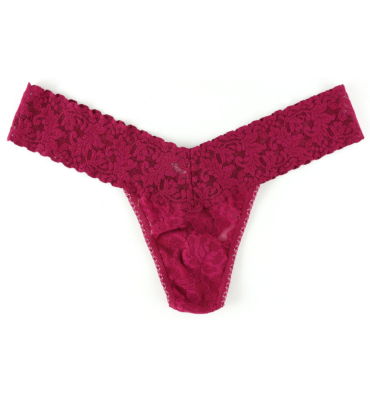 Hanky Panky Signature Lace Low Rise Thong (4911P),Dark Pomegranate - Dark Pomegranate,One Size