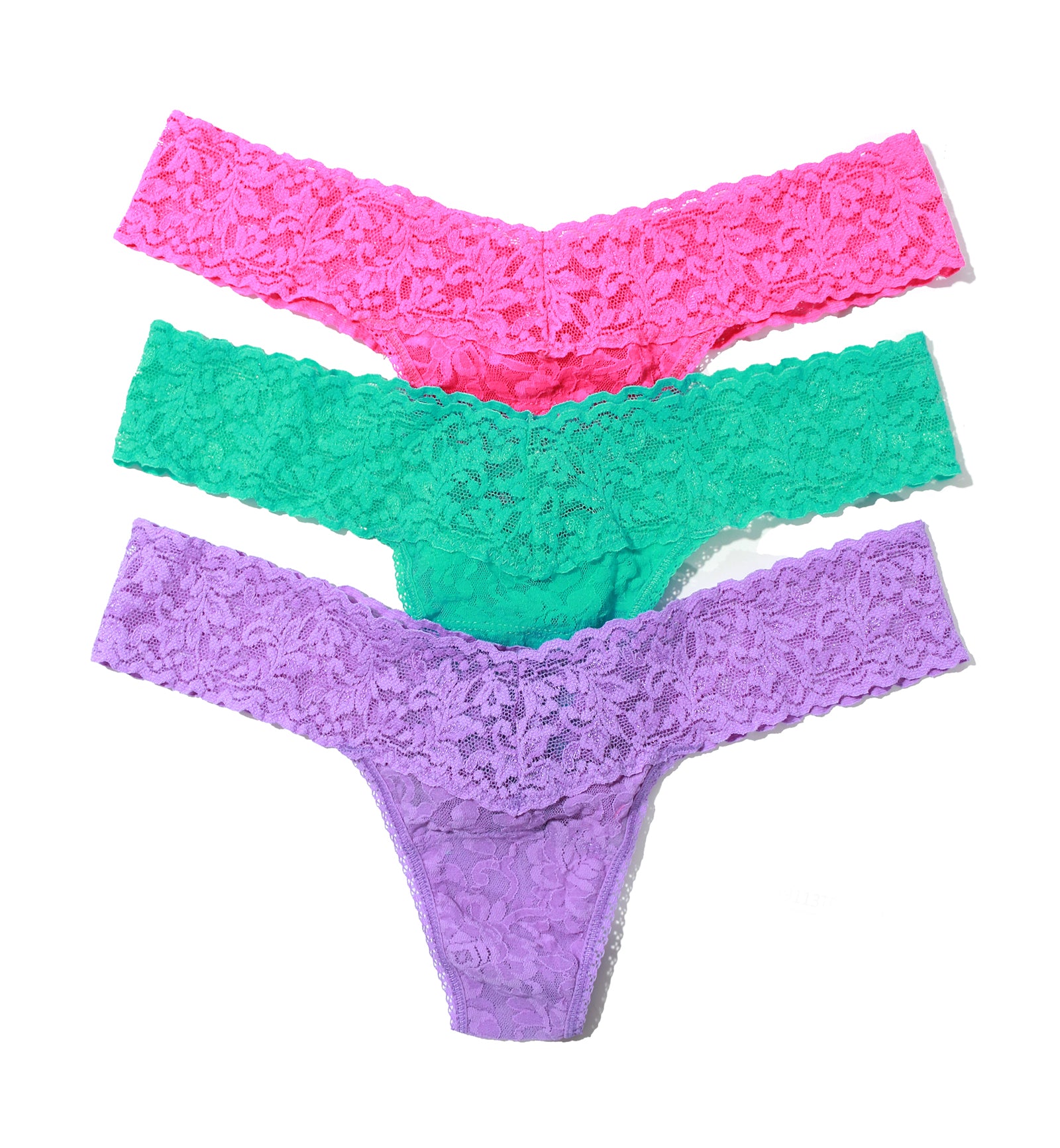 Hanky Panky 3-PACK Signature Lace Low Rise Thong (49113PK),Holiday23 RFSF - RFSF,One Size
