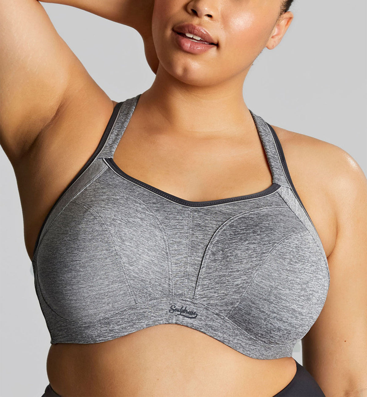 Sculptresse by Panache Activate Non-padded Underwire Sports Bra (9441),34E,Charcoal Marl - Charcoal Marl,34E