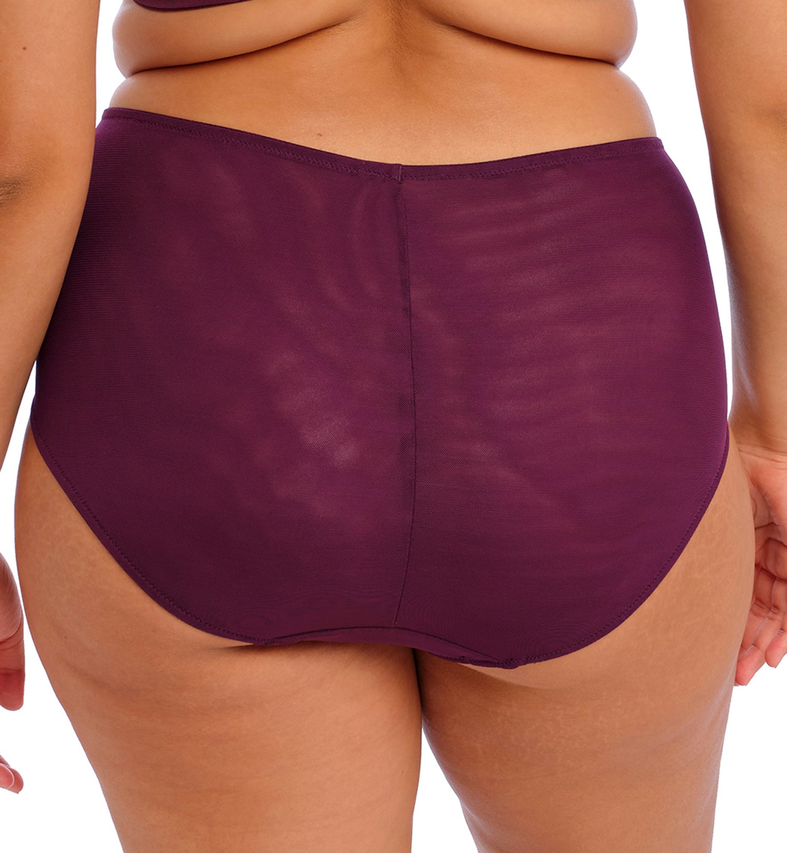 Elomi Brianna Full Panty Brief (8085),Large,Blackberry - Blackberry,Large