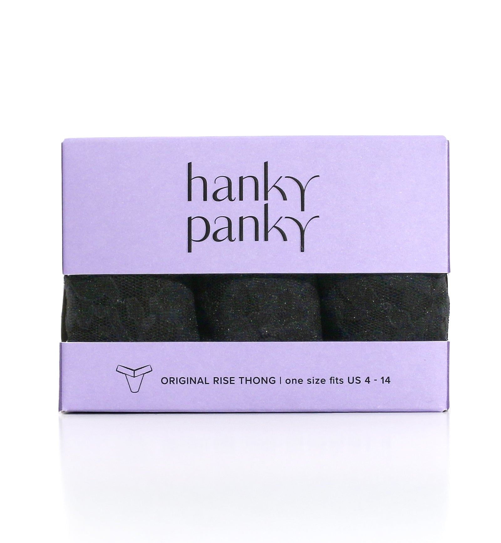 Hanky Panky 3-PACK Signature Lace Original Rise Thong (48113PK),All Black - All Black,One Size