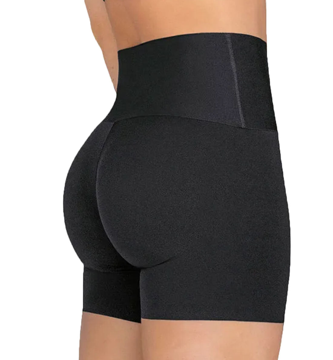 Leonisa Stay-in-Place High Waist Seamless Slip Short (012970),Small,Black - Black,Small