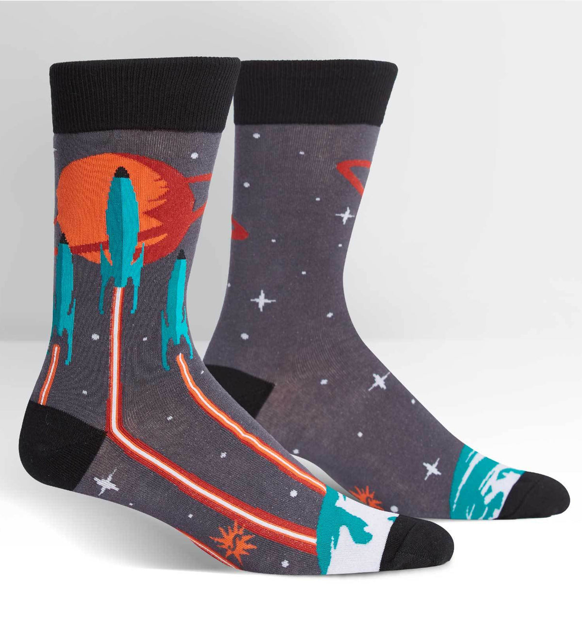 SOCK it to me Men's Crew Socks (mef0289),Launch From Earth - Launch From Earth,One Size