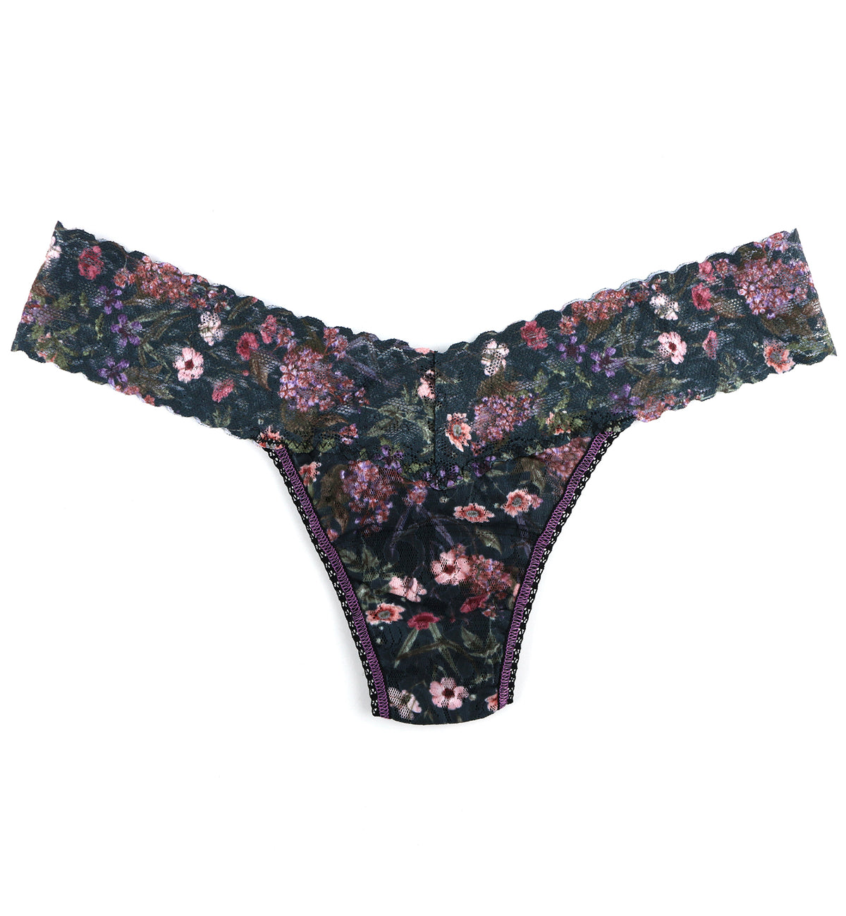 Hanky Panky Signature Lace Printed Low Rise Thong (PR4911P),Myddleton Gardens - Myddleton Gardens,One Size