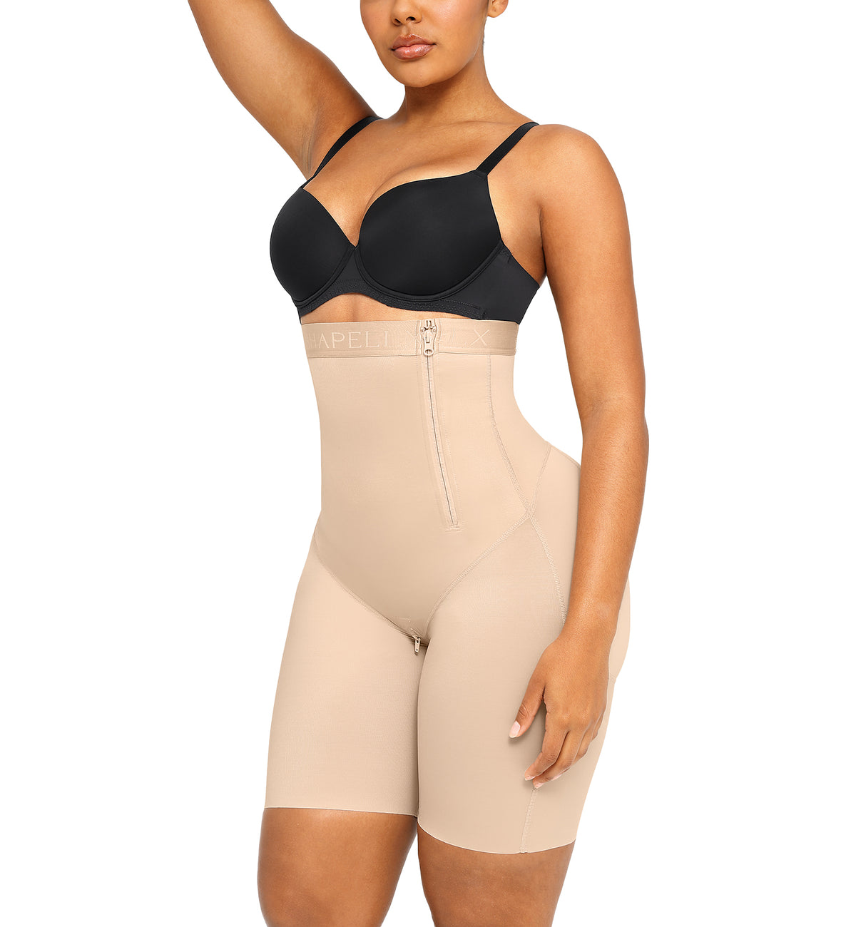 SHAPELLX BOOT-YEAH SilkSculpt High-Waisted Short (MT230442),Small,Beige - Beige,Small