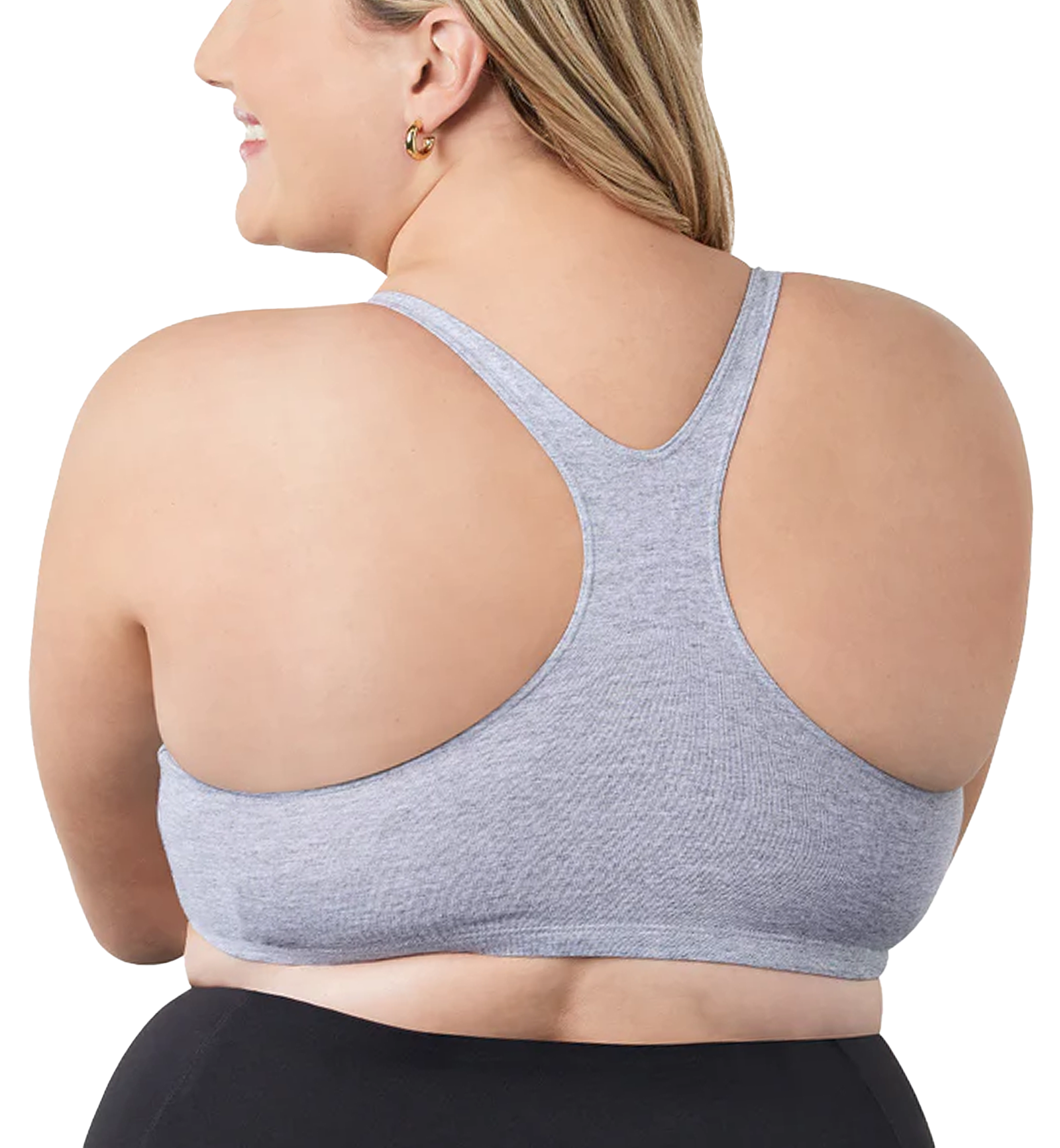 Leading Lady Serena Wirefree Racerback Sports Bra (514),36 DD/F/G,Heather Grey - Heather Grey,36 DD/F/G