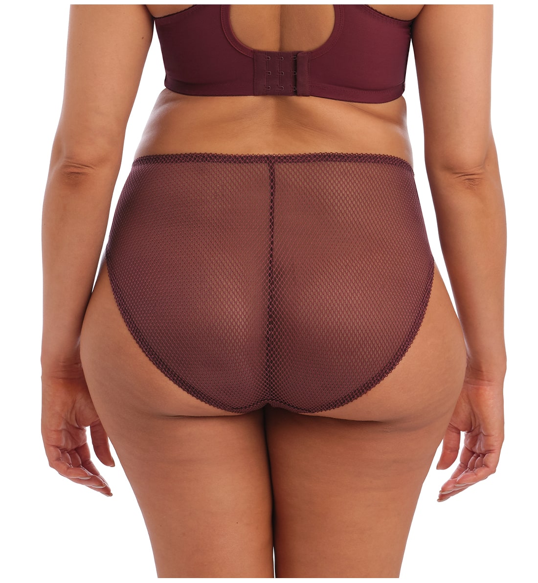 Elomi Charley Matching High Leg Brief (4386),Large,Aubergine - Aubergine,Large