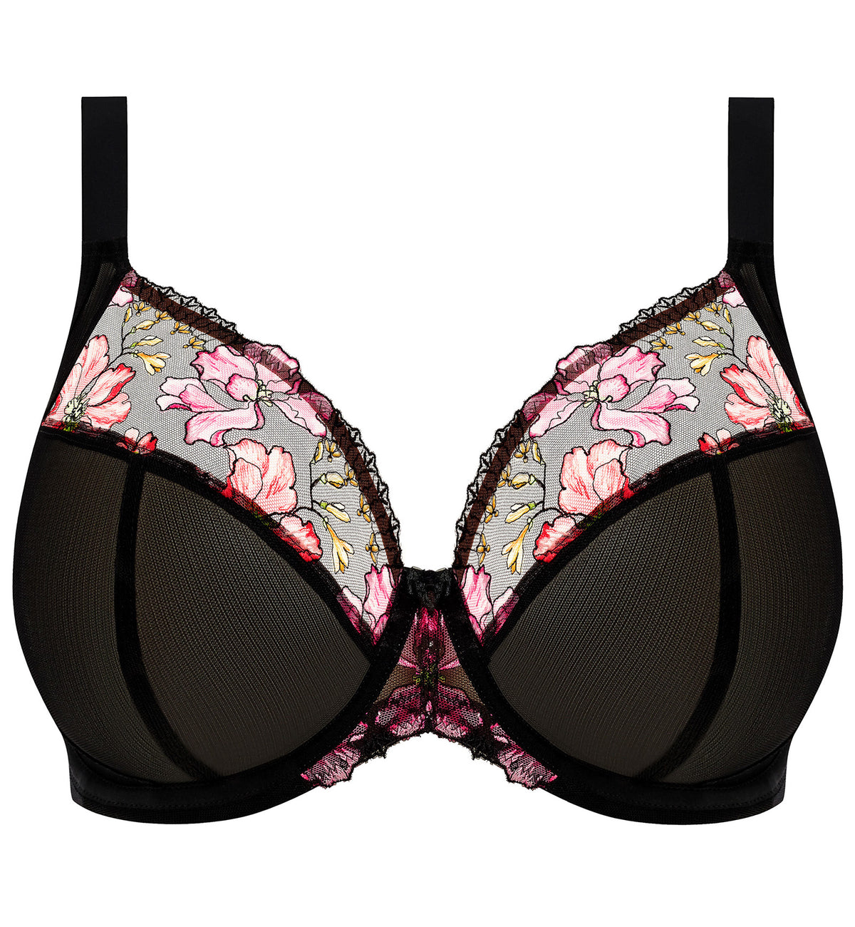 Elomi Teagan Banded Plunge Underwire Bra (302602),32GG,Rainbow - Rainbow,32GG