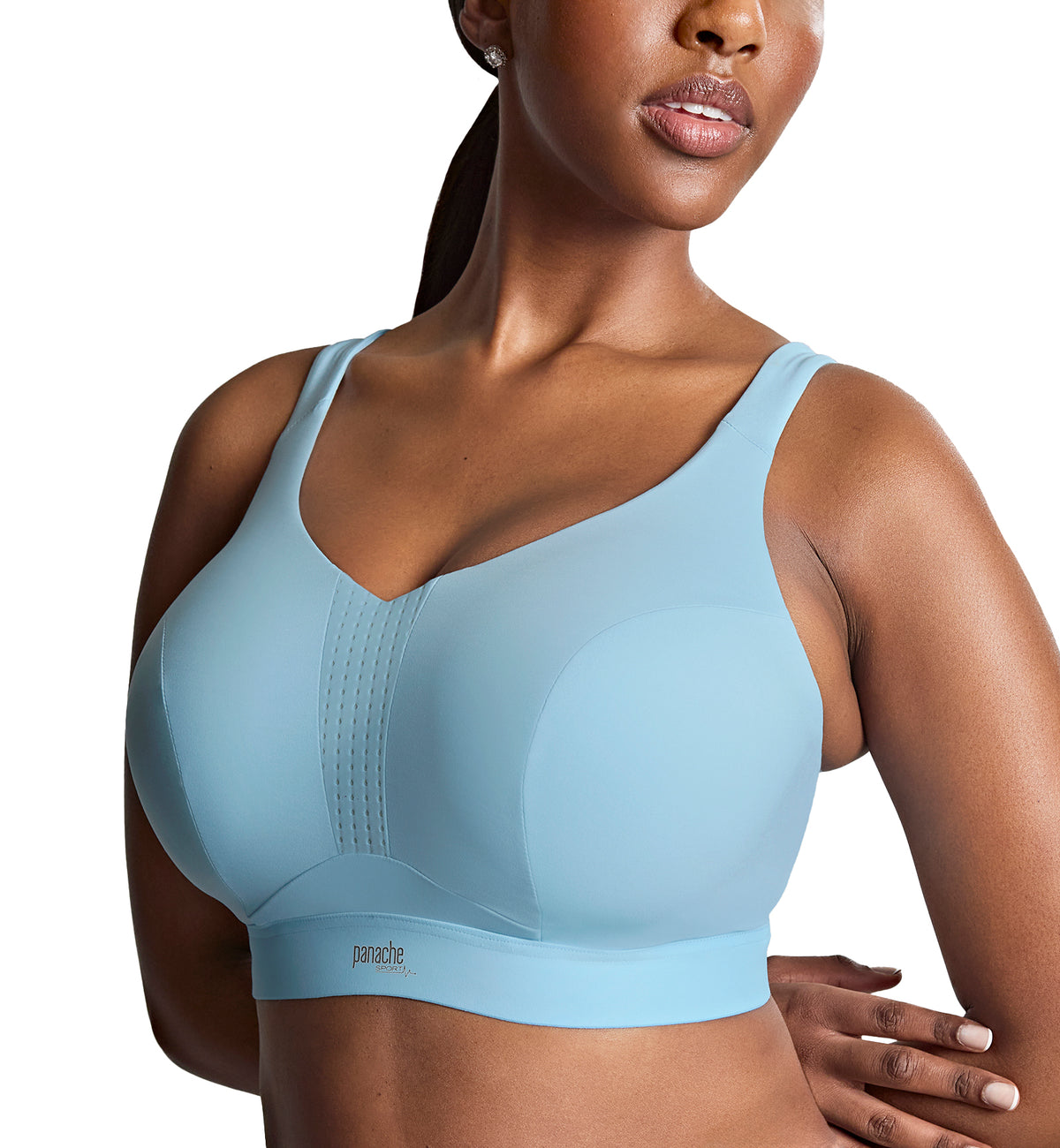 Panache Endurance Ultra Perform Non-padded Underwire Sports Bra (5022),28F,Sky Blue - Sky Blue,28F