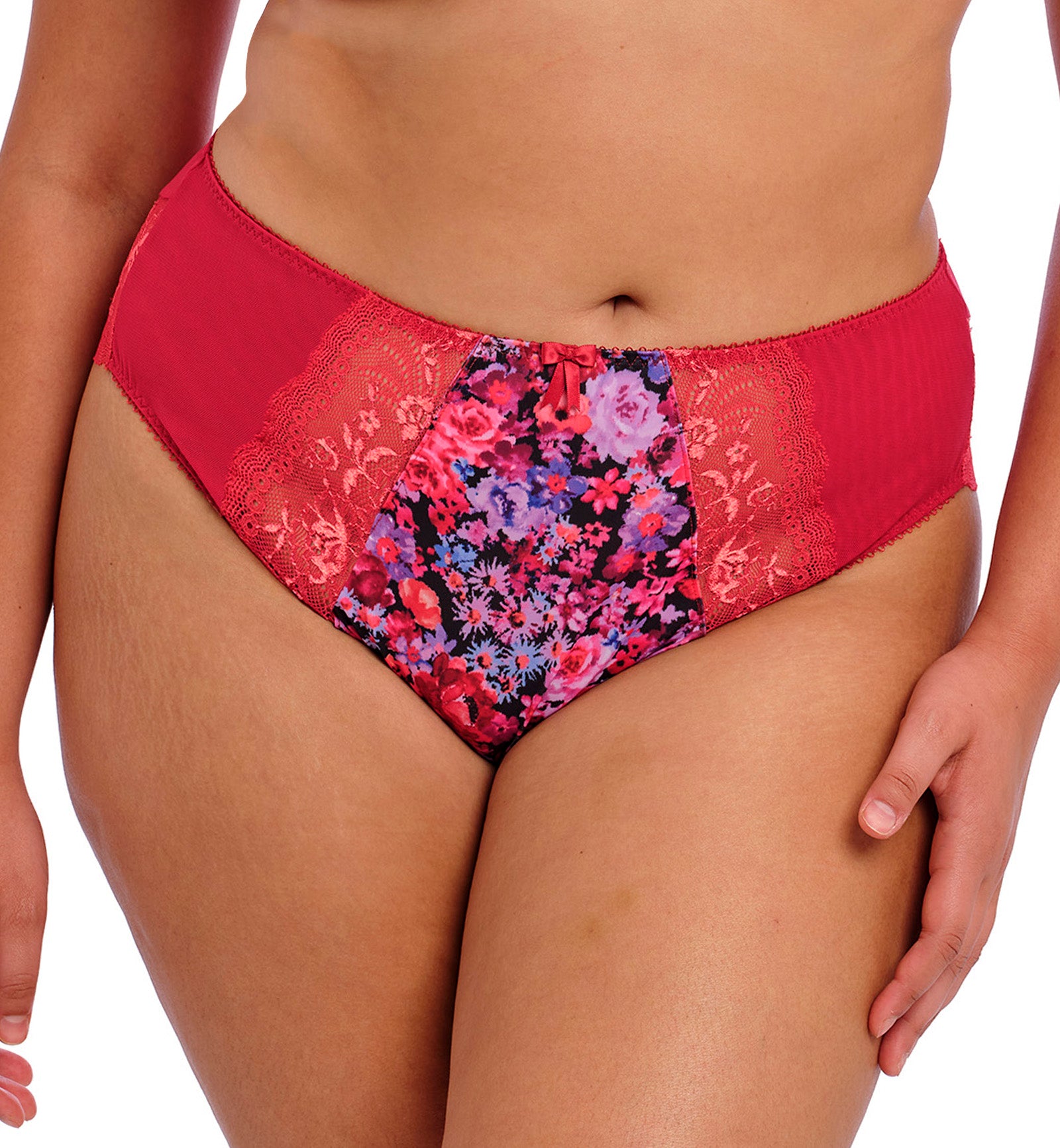 Elomi Morgan High Leg Brief Panty (4118),Medium,Sunset Meadow - Sunset Meadow,Medium
