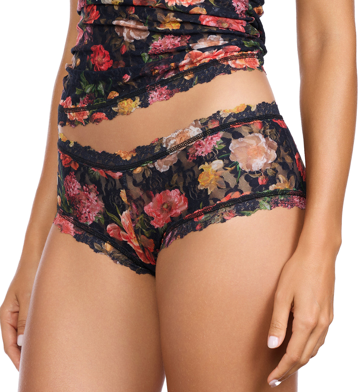 Hanky Panky Signature Lace Printed Boyshort (PR4812P),XS,Moonlit - Moonlit,XS