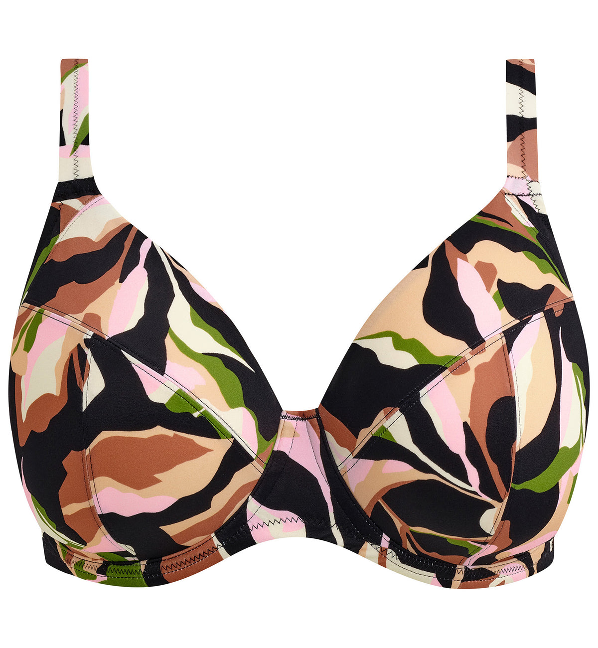 Elomi Ocean Avenue Underwire Plunge Bikini Top (ES803402),34G,Multi - Multi,34G