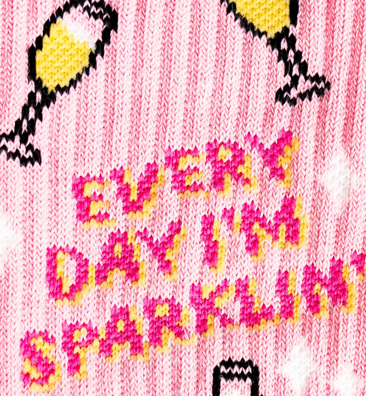 SOCK it to me Athletic Ribbed Crew Socks (R0036),Everyday Im Sparkling - Everyday Im Sparkling,One Size