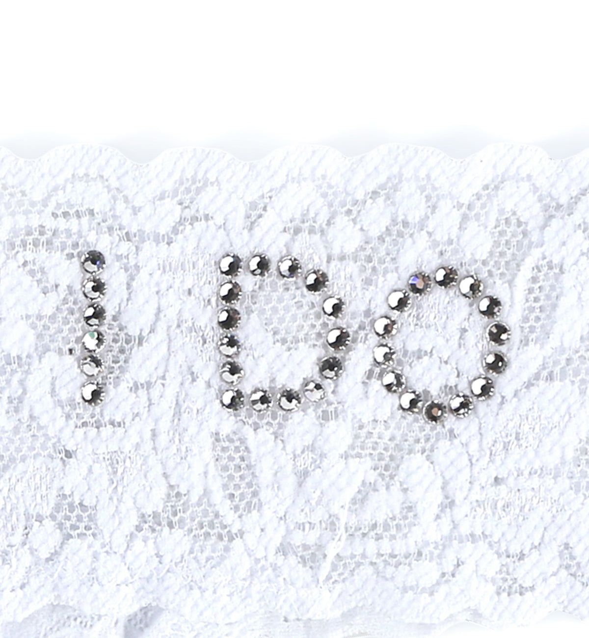 Hanky Panky Bridal I DO Crystal Lace Original Rise Thong PLUS (6511X),One Size,White - White,One Size