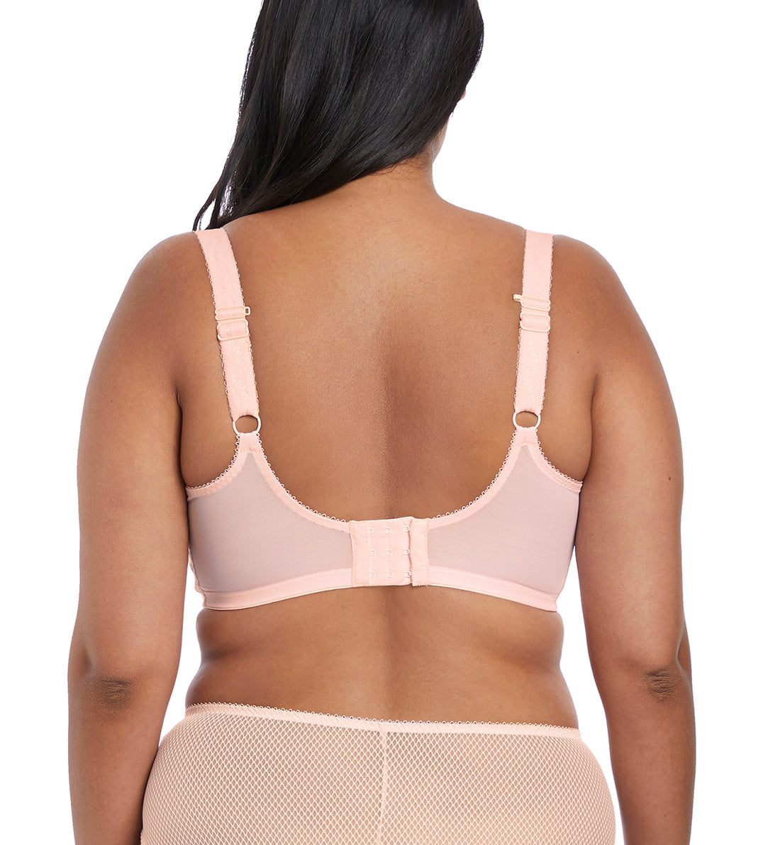 Elomi Charley Banded Stretch Lace Plunge Underwire Bra (4382),32GG,Ballet Pink - Ballet Pink,32GG